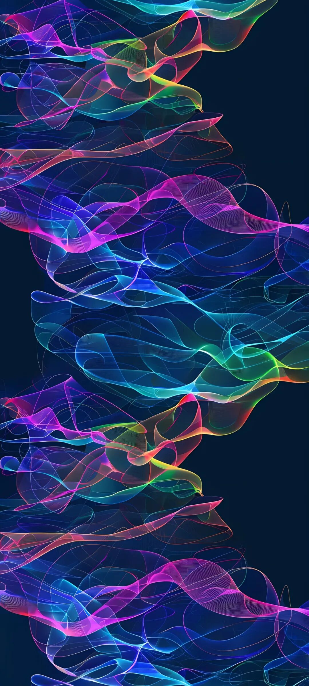 设计师在创作抽象手机壁纸过程中,常常将创意和技术融为一体,通过对