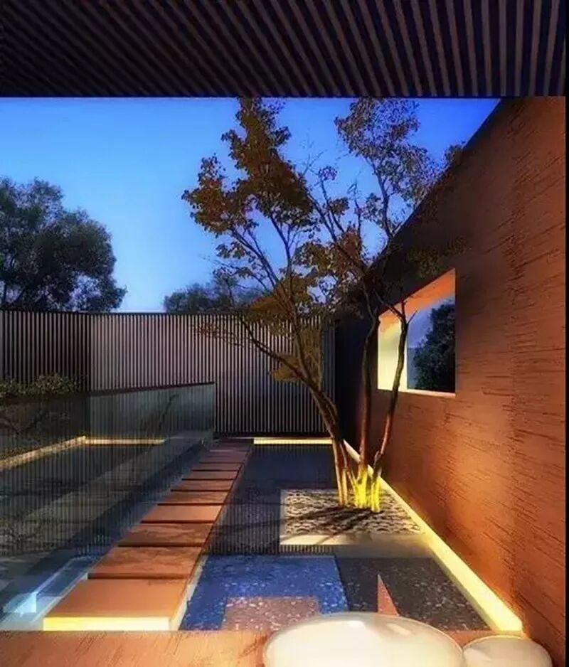 夜幕下的庭院，美到让人沉醉