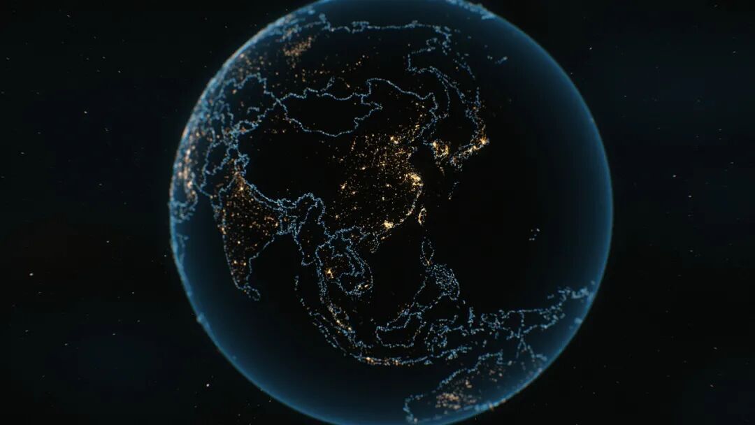 可视化设计分享-科技感地球