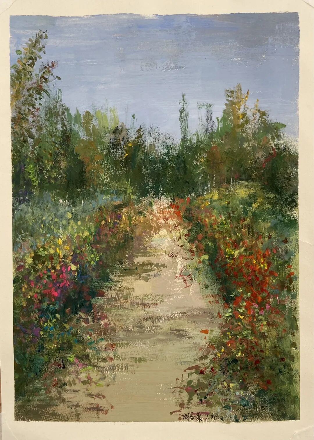 21级美术学1班 胡家荣  崇学楼前小路 指导教师：王中林.jpg