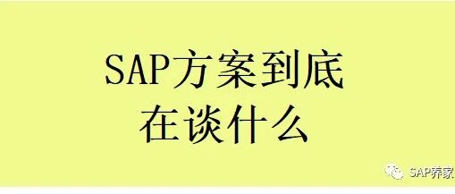 SAP 方案到底在谈什么 - 封面图