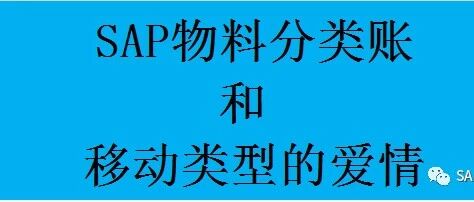 SAP 物料分类账和移动类型的爱情 - 封面图