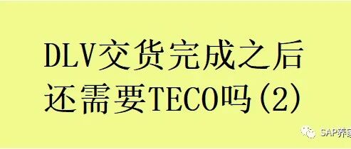 DLV 交货完成之后还需要 TECO2 - 封面图