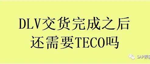 DLV 交货完成之后还需要 TECO 吗 - 封面图