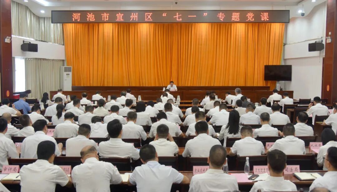 宜州区开展党员领导2024年"七一"主题党日系列活动