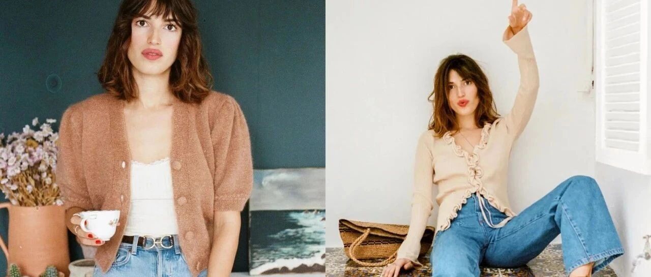 换个思路穿针织开衫，打破“五五身”，又纯又欲！