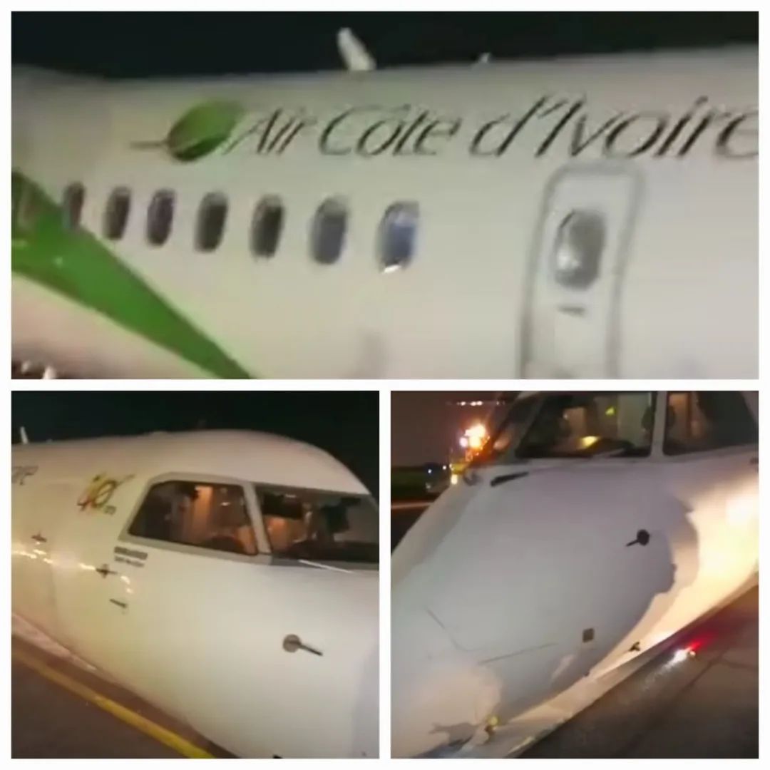 一架客機起落架故障嘗試四次降落 最后機鼻著地趴在跑道的圖3
