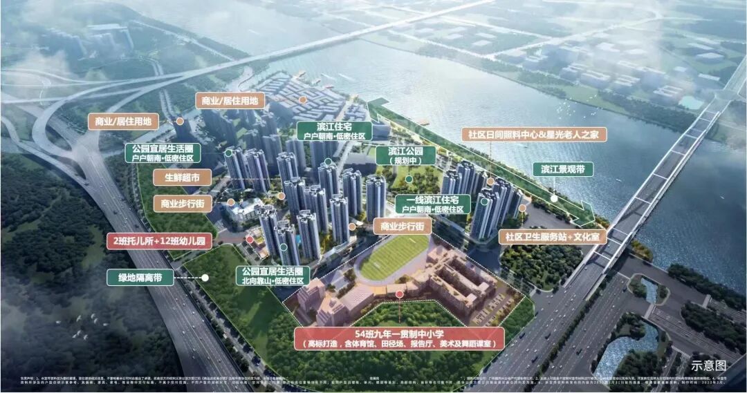 75㎡三房、还有9年一贯制！南沙全新江景盘【越秀·滨海花城】入市！