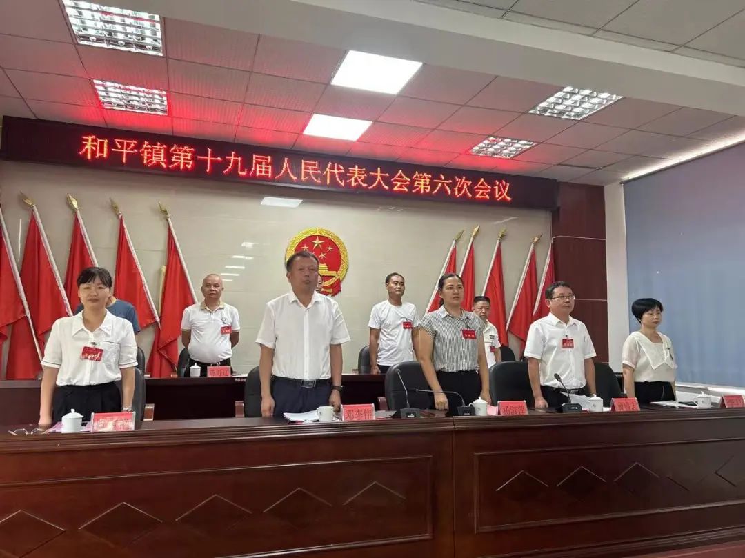 和平镇第十九届人民代表大会第六次会议胜利召开