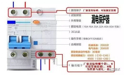 一文读懂空气开关与漏电开关的区别的图1