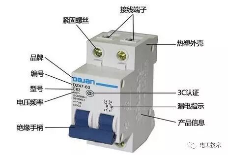 一文读懂空气开关与漏电开关的区别的图2