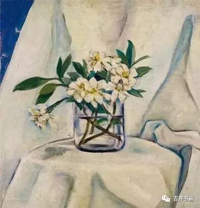 《花卉》丘堤 1930年从日本回国后,丘堤再次进入上海她的母校.