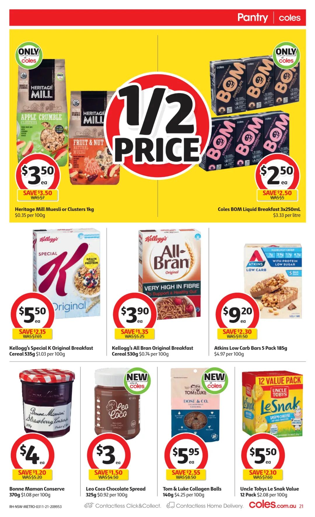 11月3日-9日! Coles最新半价商品目录出炉，厕纸、番茄酱等在列（组图） - 7