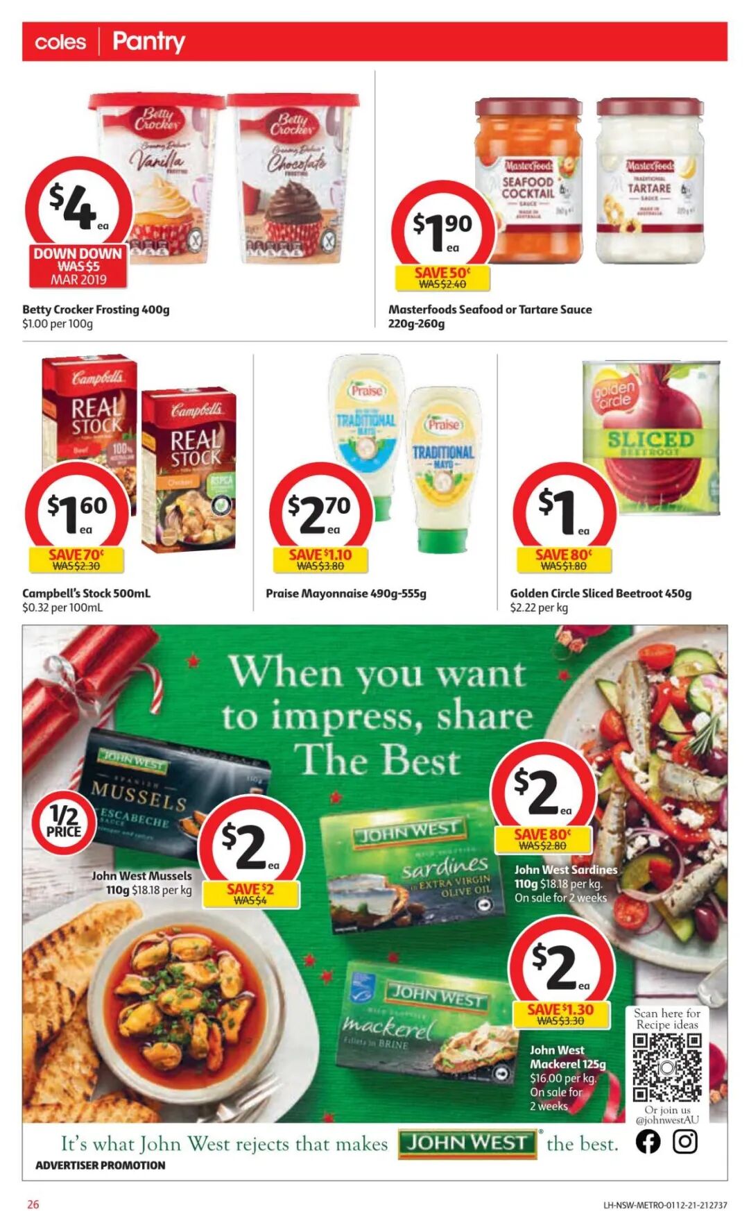 12月1日~7日！Coles最新半价商品目录出炉！橄榄油、厕纸等在列（组图） - 33