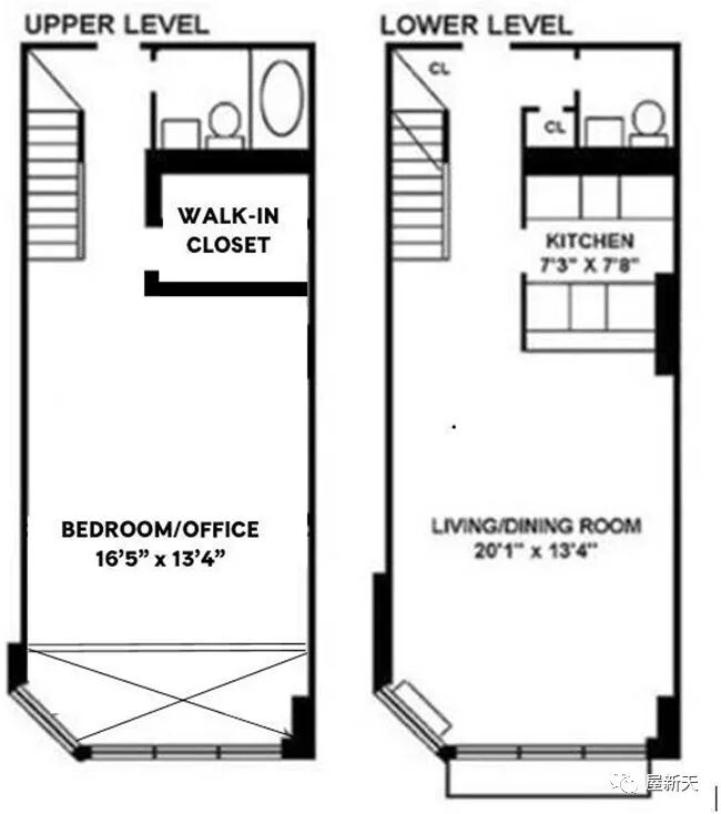 99 5万美元 纽约买房 曼哈顿upper West Side上西区1房1厅1 5卫复式公寓出售 屋新天推荐 屋新天 二十次幂