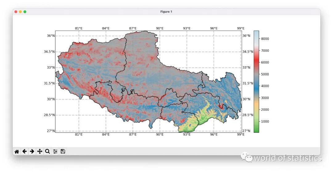 python绘制中国版dem地图 - Py学习
