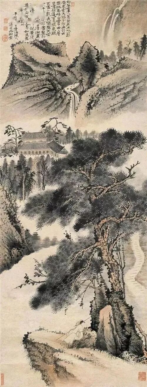 然八大的画骨子里却难脱一种身世的凄凉的忧郁笔调