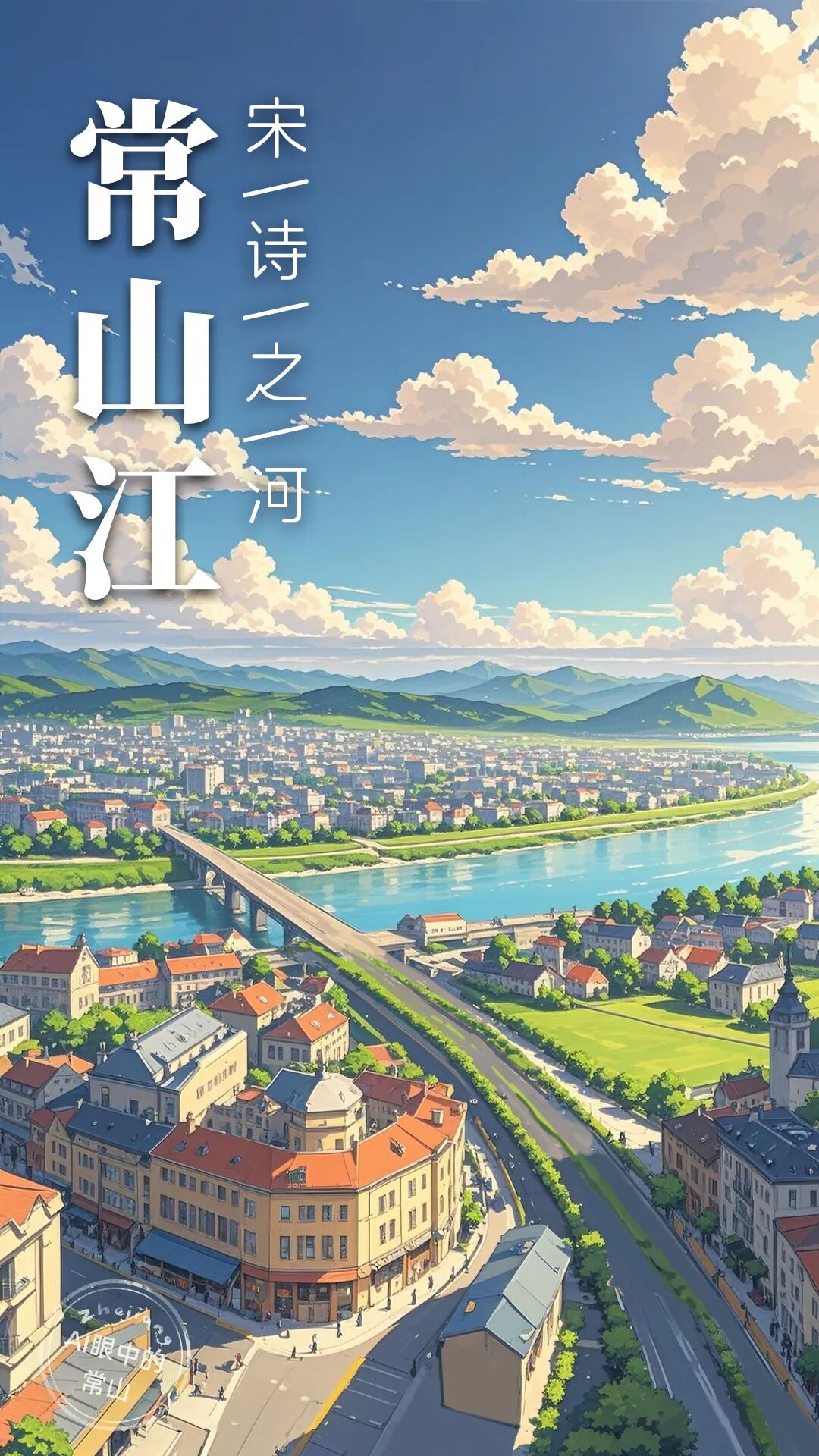 “宋诗之河”常山江。AI出图