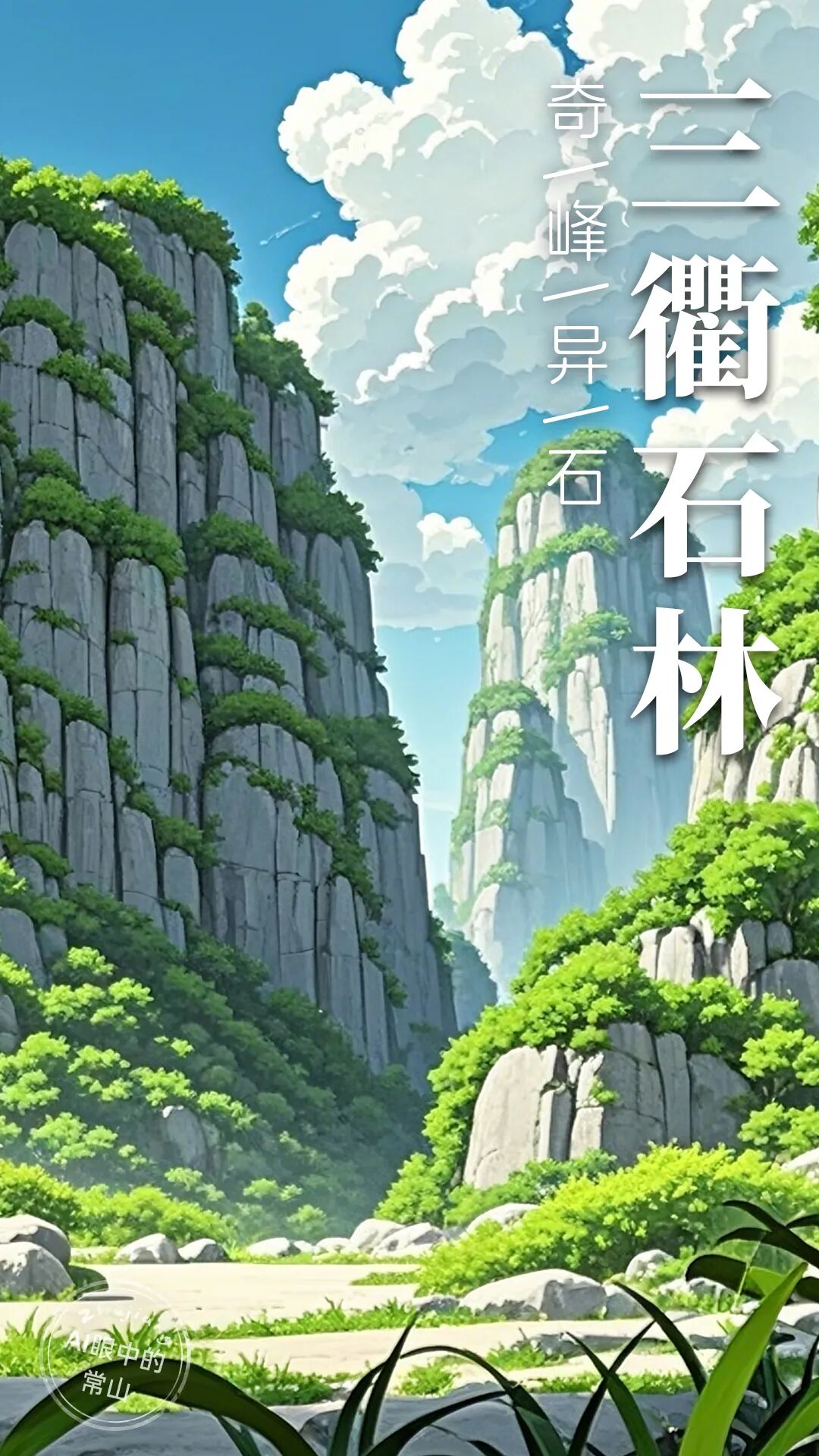 三衢石林。AI出图