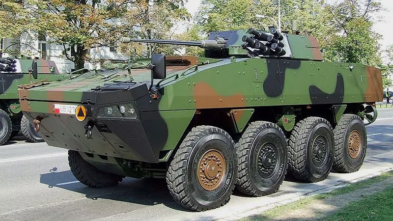 波兰狼獾轮式装甲车施展换头术，加装长钉导弹强化反坦克能力的图7