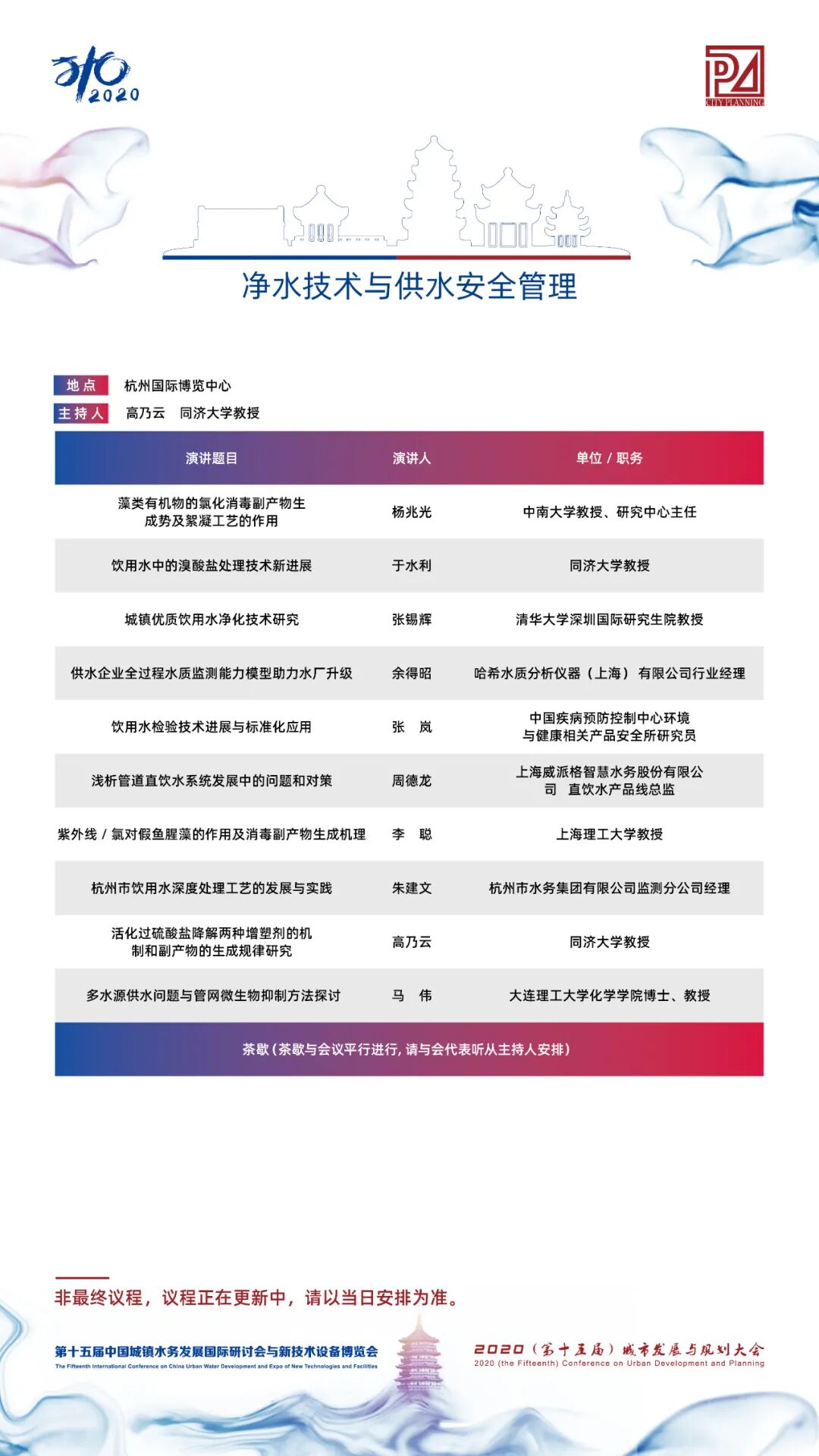 【議程2.0】10多位院士、35+專題論壇，400+演講專家，水務(wù)與規(guī)劃大會專家陣容繼續(xù)揭曉！(圖27)