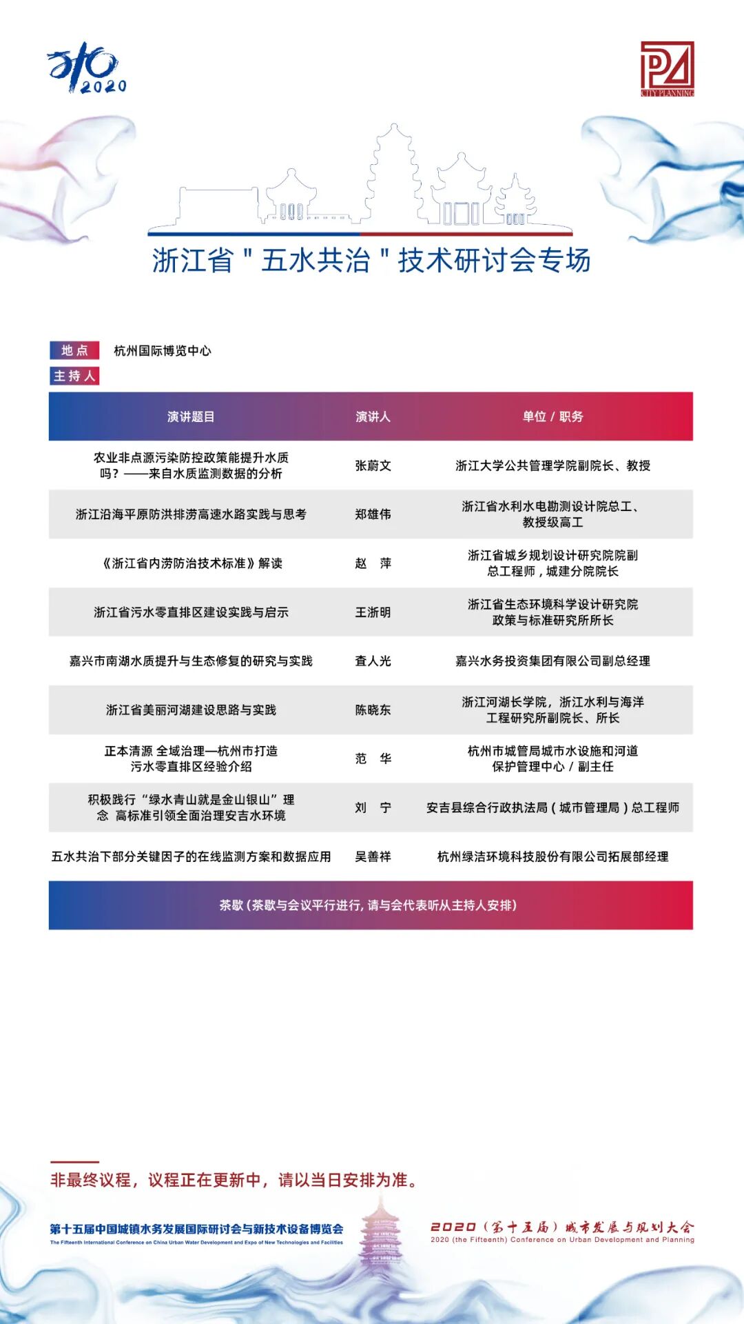 【議程2.0】10多位院士、35+專題論壇，400+演講專家，水務(wù)與規(guī)劃大會專家陣容繼續(xù)揭曉！(圖9)