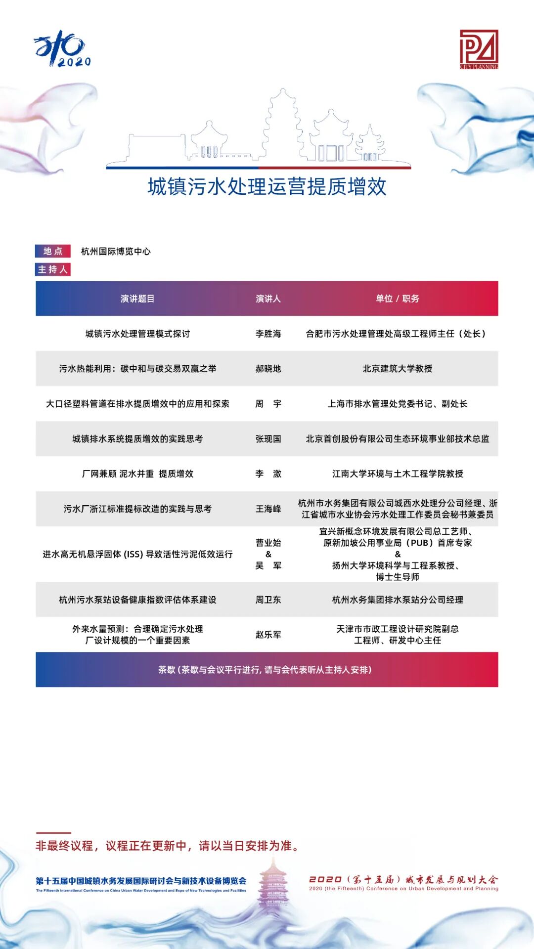 【議程2.0】10多位院士、35+專題論壇，400+演講專家，水務(wù)與規(guī)劃大會專家陣容繼續(xù)揭曉！(圖16)