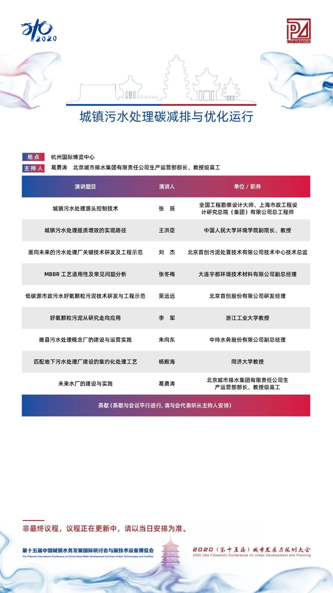 【議程2.0】10多位院士、35+專題論壇，400+演講專家，水務(wù)與規(guī)劃大會專家陣容繼續(xù)揭曉！(圖15)