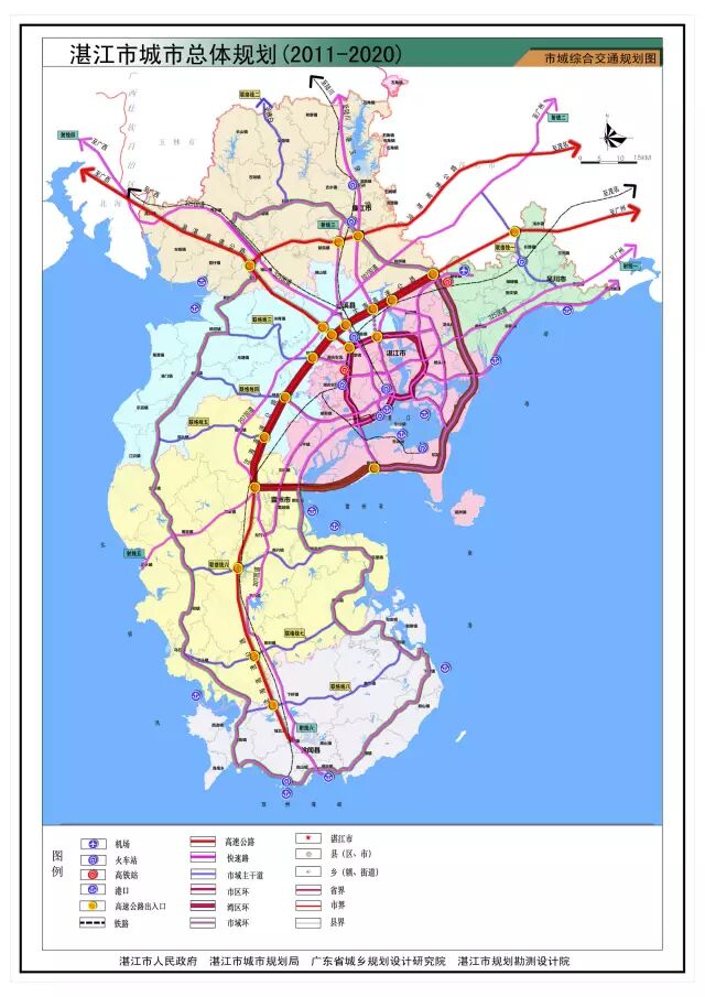 (4)港口码头规划:到2020年,湛江港港口货物吞吐量达38590万吨,其中集