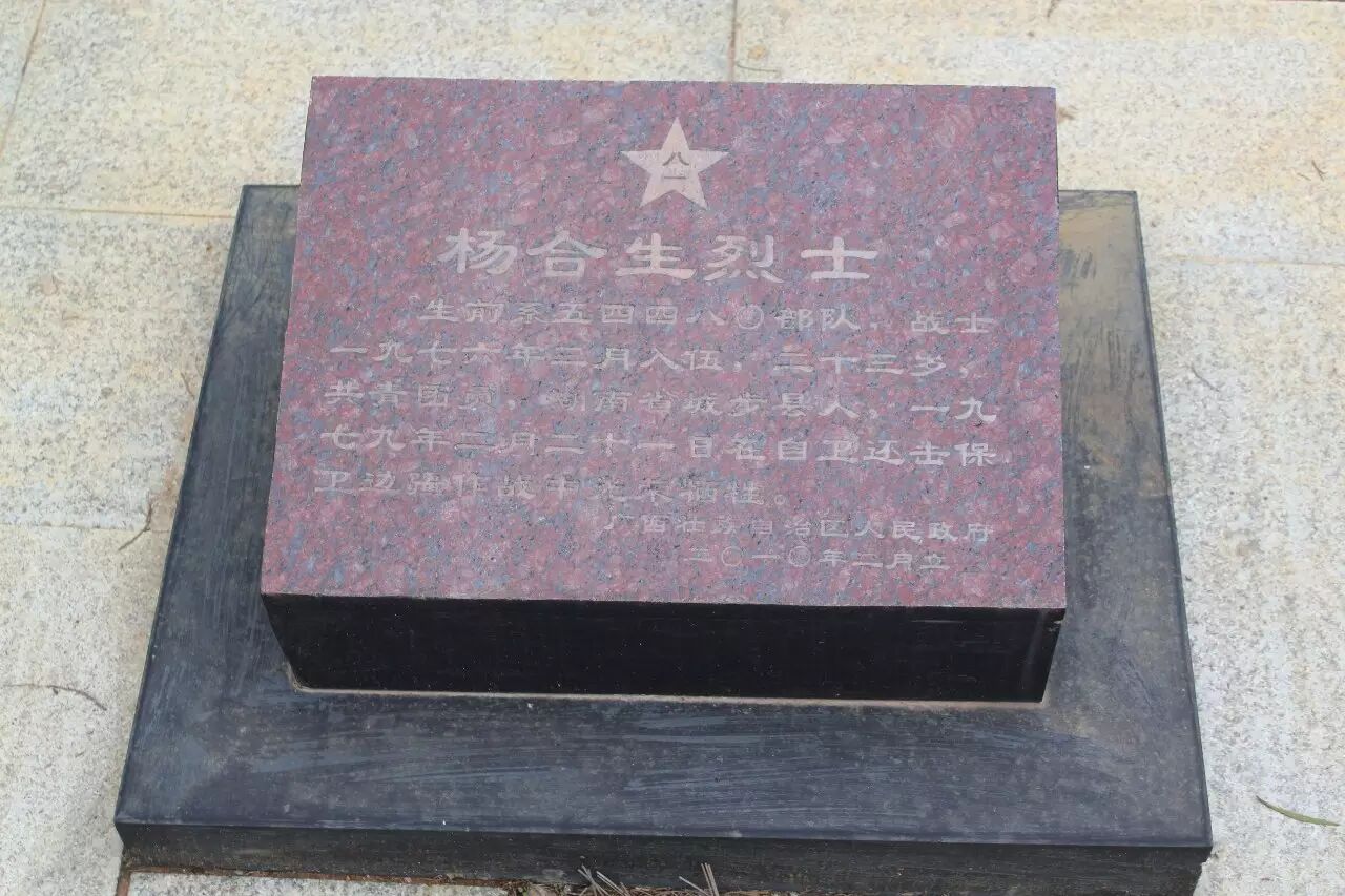 广西靖西县烈士陵园湖南籍邵阳地区烈士墓碑照