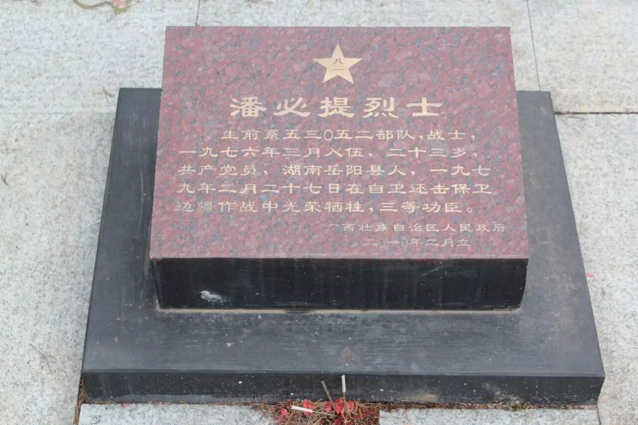 广西靖西县烈士陵园湖南籍岳阳地区烈士墓碑照