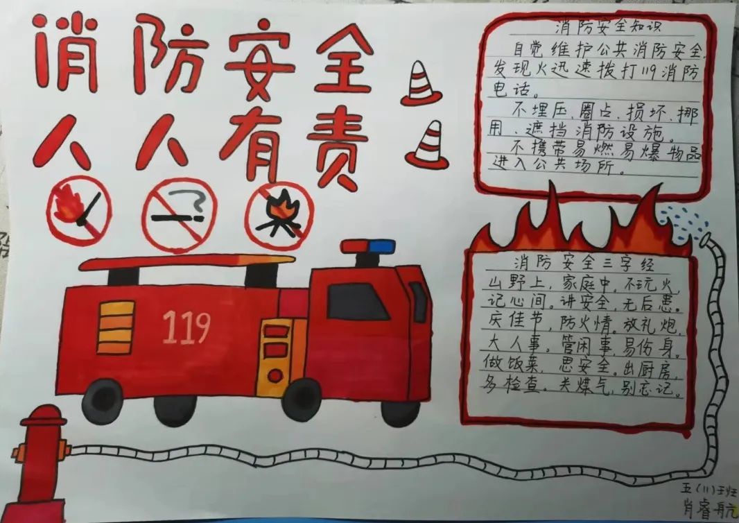 2022学年消防安全宣传教育系列活动——手绘"家庭逃生路线图"作品展