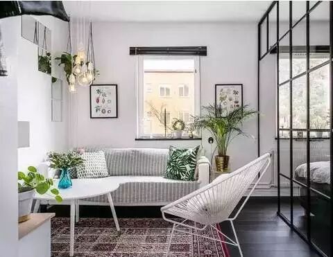 50㎡的小公寓，卧房、客厅、卫浴、厨房、饭厅全都有！