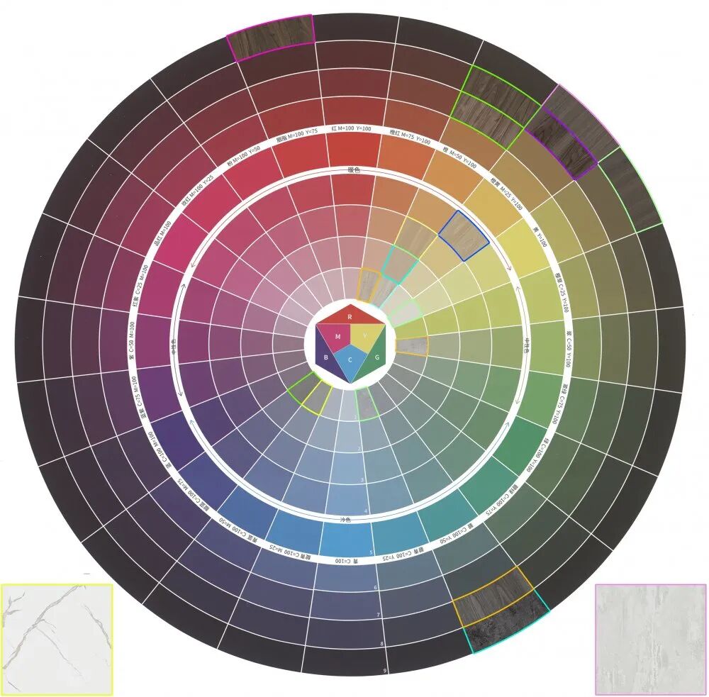 空间中主题色是ozy-0016月光胡桃,是一款低明度低饱和度颜色,在24色
