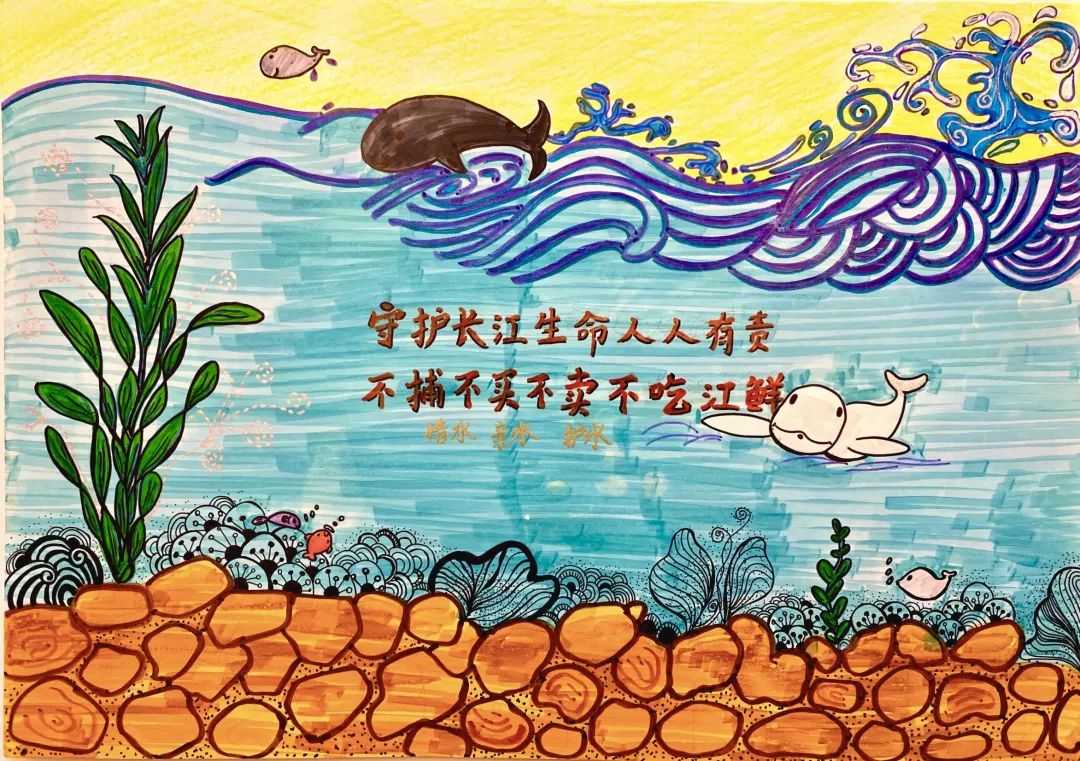 保护长江的宣传画图片