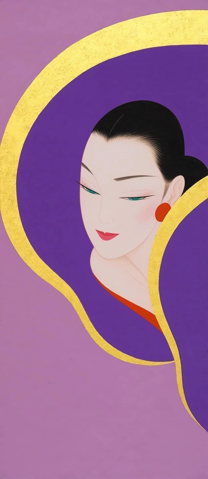 日本插画师鹤田一郎笔下的东方美人