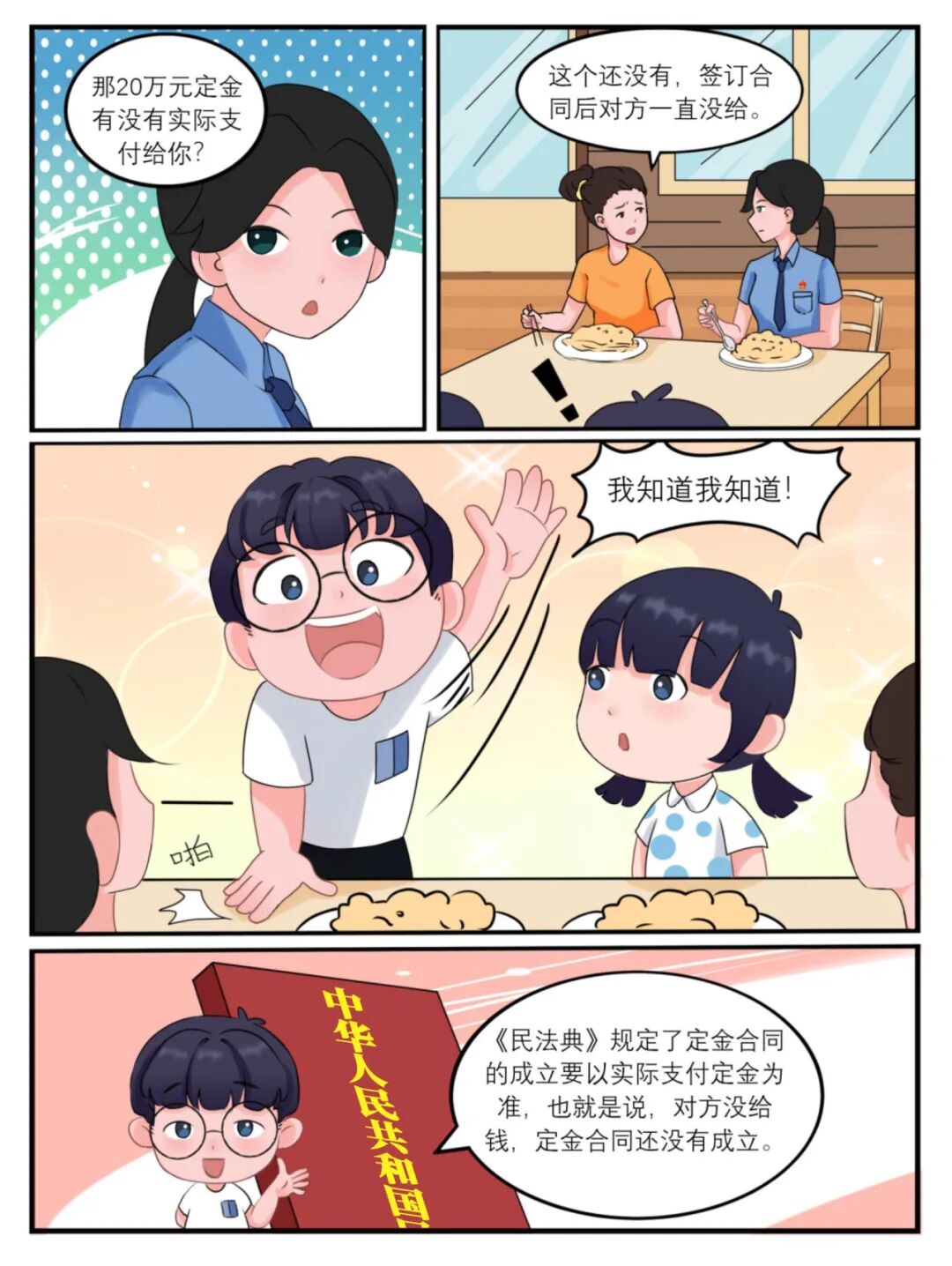 【民法典宣传月】微漫画|定金合同成立了吗?