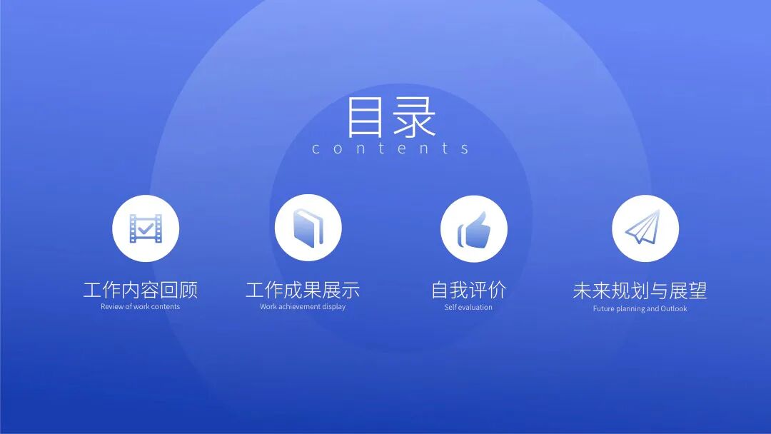 蓝色动感线条PPT模板