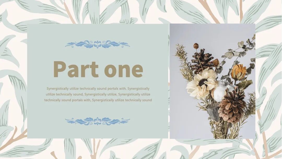 原创PPT模板｜复古欧式花纹设计