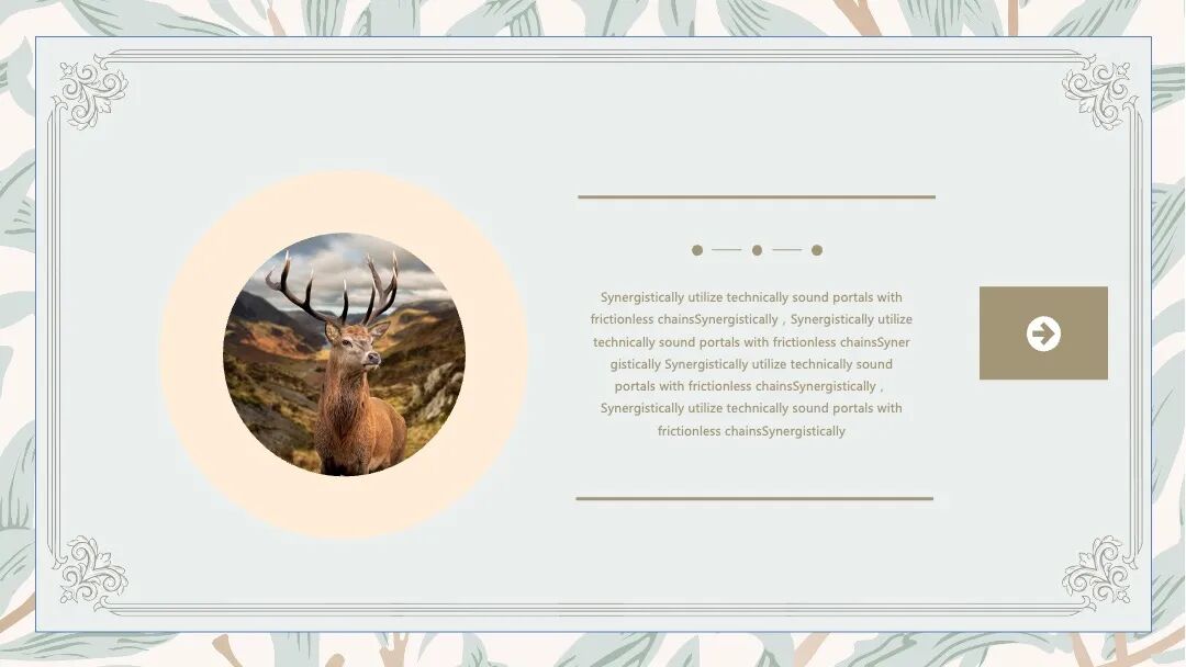 原创PPT模板｜复古欧式花纹设计