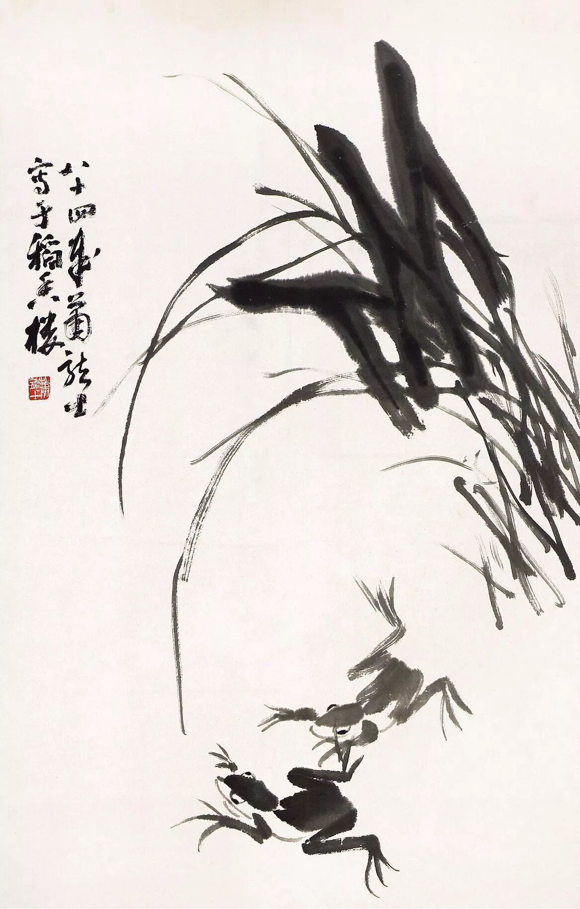 现当代名家萧龙士兰花作品欣赏