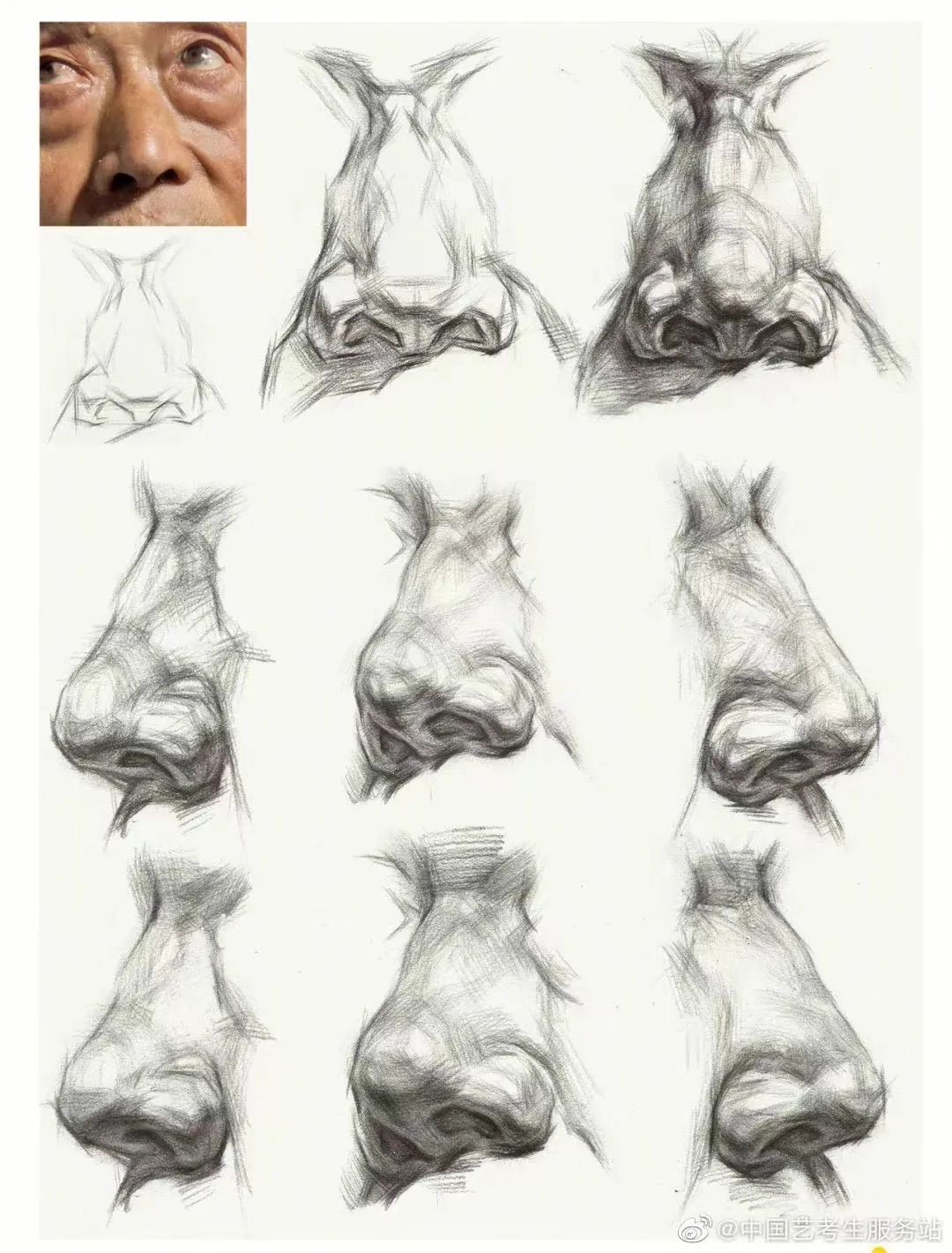 人脸素描画法6步骤图片