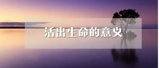 我们为什么而活着？