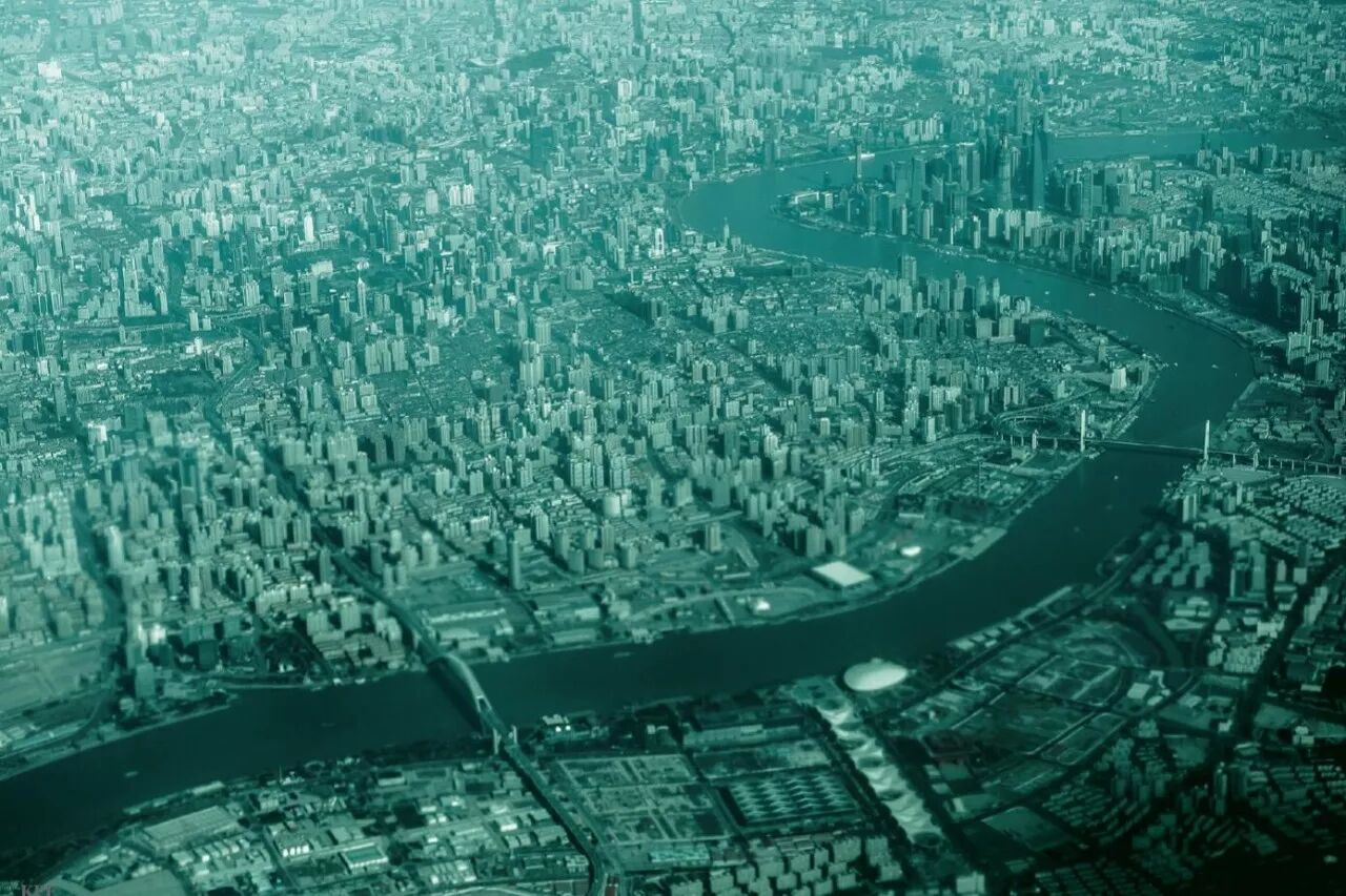 资料图:上海城区鸟瞰图