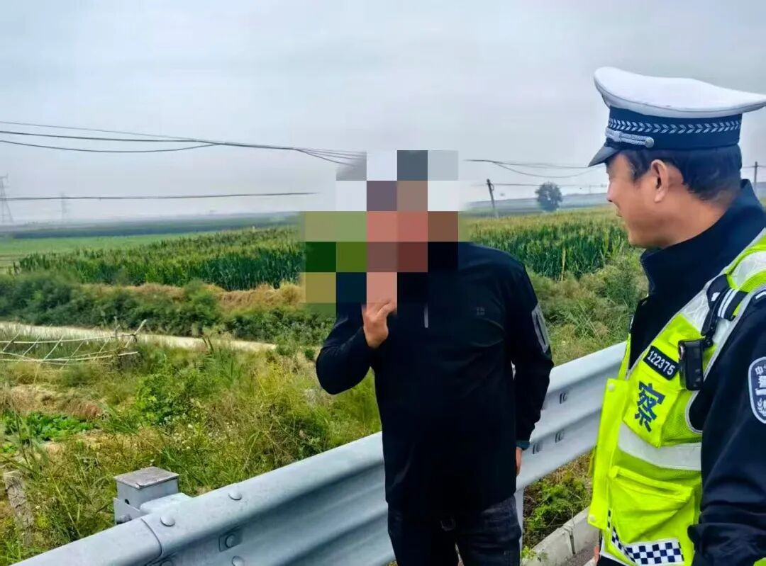 高速路突现行人
