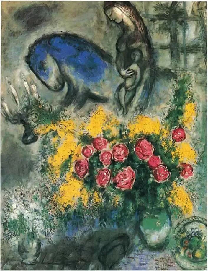 夏加尔生命的终点是一束花所以我们带着梦流浪