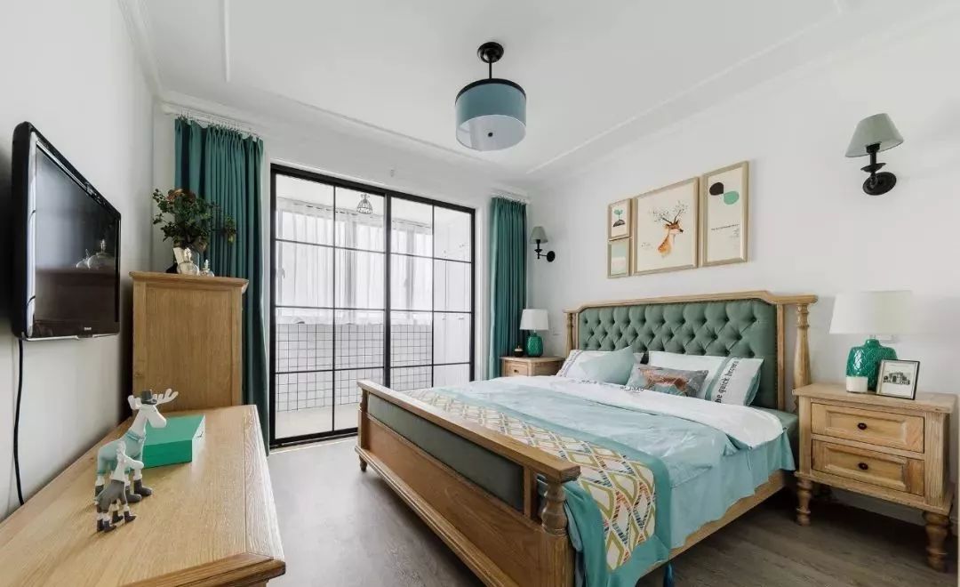 90㎡清新休闲美式风，餐厅隔出一间童趣小木屋！