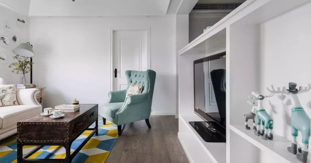 90㎡清新休闲美式风，餐厅隔出一间童趣小木屋！