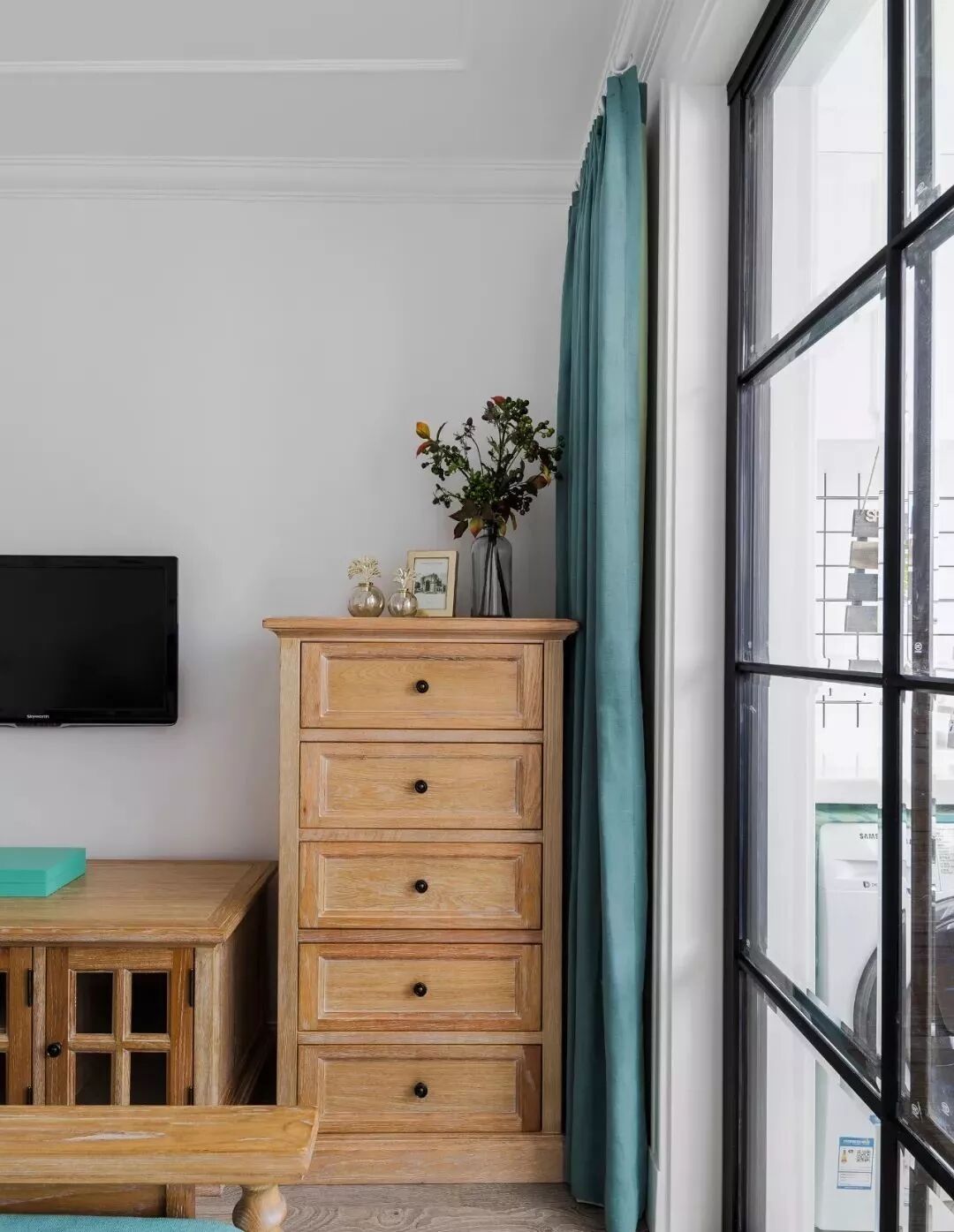 90㎡清新休闲美式风，餐厅隔出一间童趣小木屋！