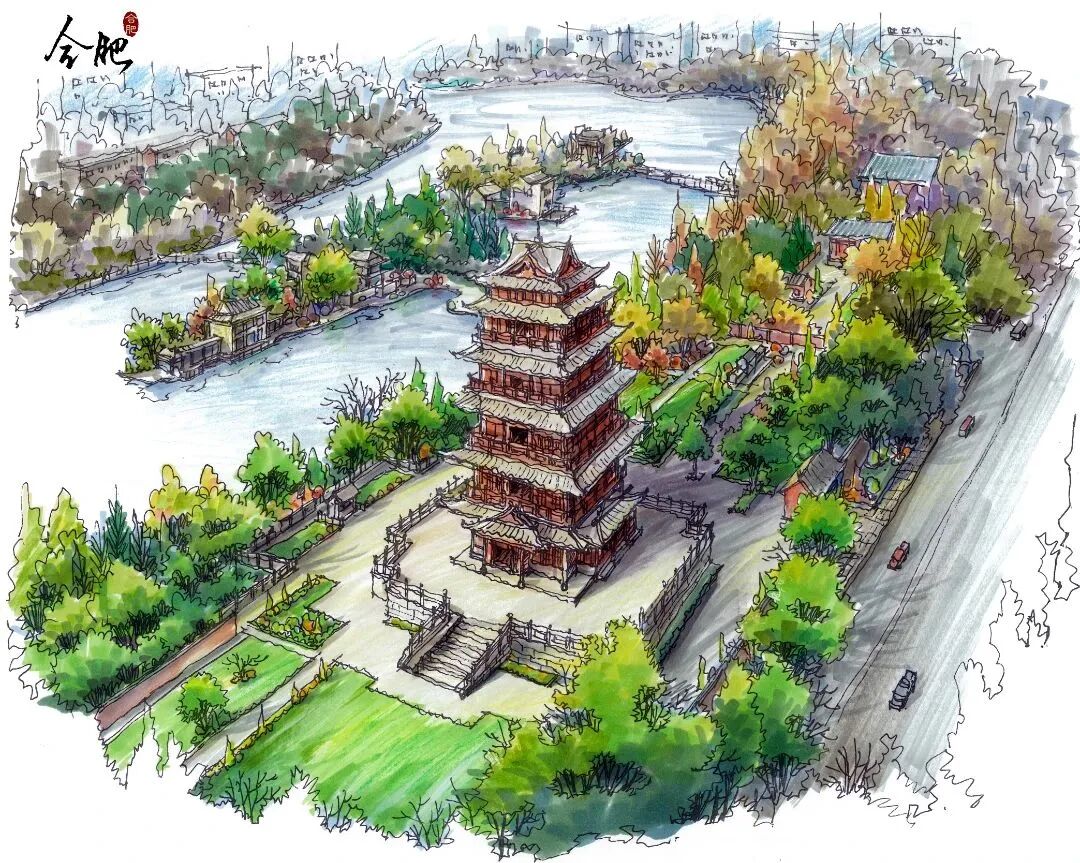 手绘合肥|和家居安徽一起重温老城岁月,探索庐州新貌